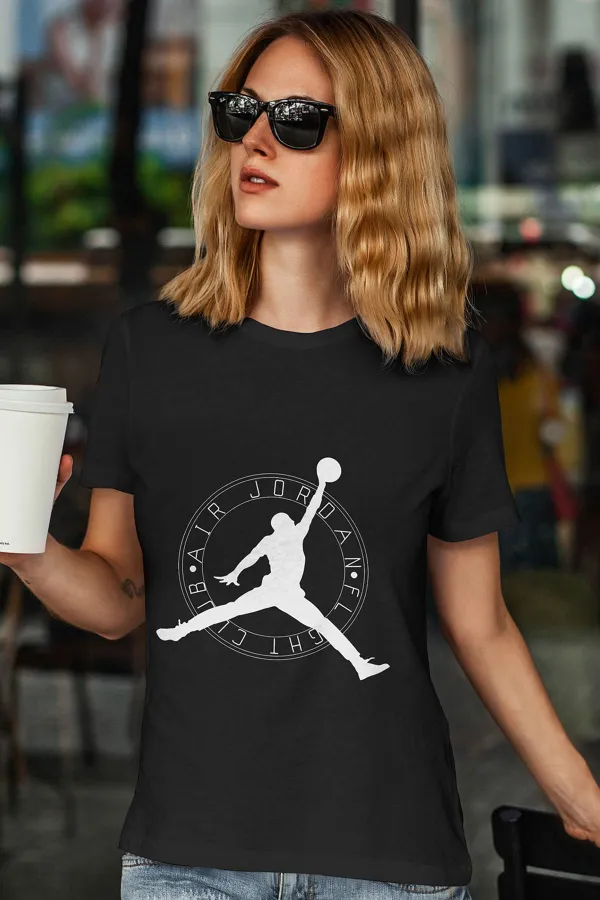 Air Jordan 19 Siyah NBA Kadın Tshirt - Tişört Air Jordan 19 Siyah NBA Kadın Tshirt - Tişört