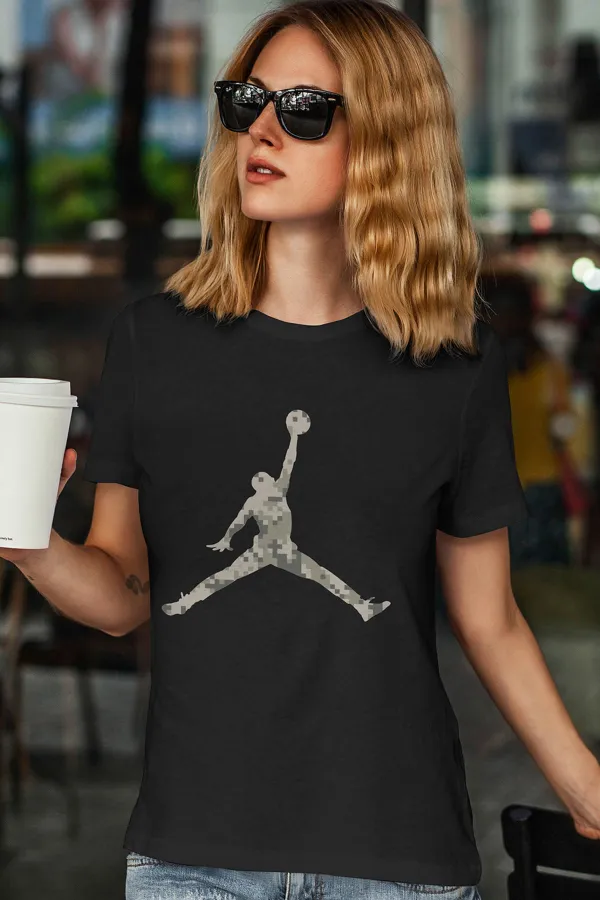 Air Jordan 15 Siyah NBA Kadın Tshirt - Tişört Air Jordan 15 Siyah NBA Kadın Tshirt - Tişört
