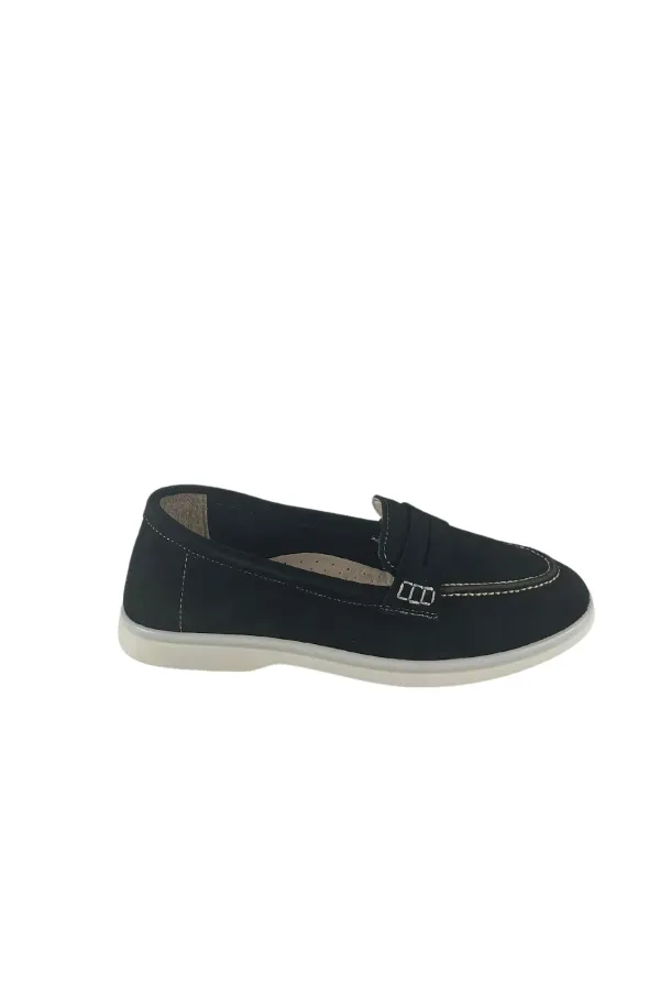10031 Siyah Süet Kadın Loafer Ayakkabı 10031 Siyah Süet Kadın Loafer Ayakkabı