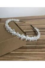 Kristal Boncuk Gelin Tacı, Kına Tacı, Saç Aksesuarı