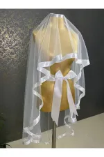 Beyaz Gelin Duvak Kuşak Set Kına Gecesi Düğün Nikah