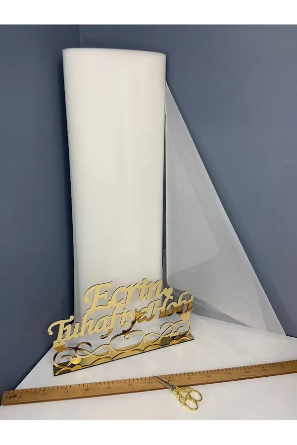 Kırık Beyaz Süsleme Tülü, Bohça Çeyiz Gelin Damat Söz Nişan Nikah Konvoy Kapı Valiz Hediye Süsü Kırık Beyaz Süsleme Tülü, Bohça Çeyiz Gelin Damat Söz Nişan Nikah Konvoy Kapı Valiz Hediye Süsü