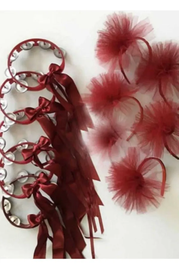 10'lu Bordo Nedime Set 10'lu Bordo Nedime Set