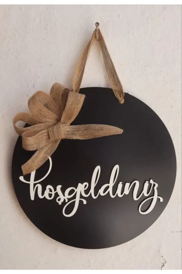 Hoşgeldiniz Siyah Kapı Süsü